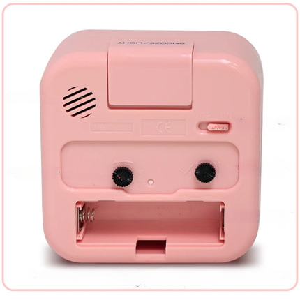 Sveglia analogica rosa per bambina