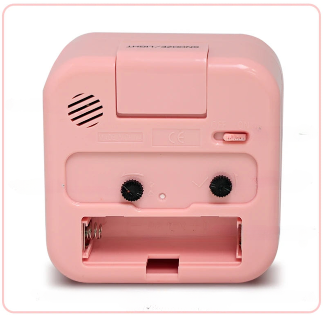 Sveglia analogica rosa per bambina