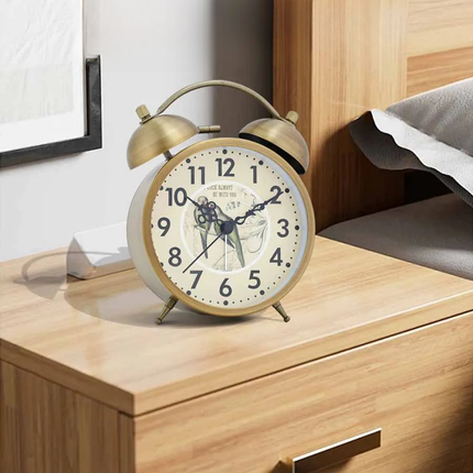Sveglia vintage a batteria con campanelli