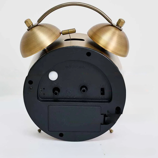 Sveglia vintage a batteria con campanelli