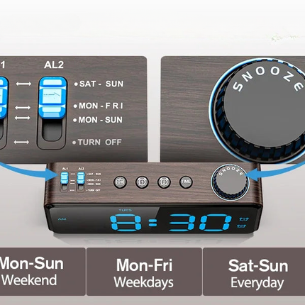 Radiosveglia digitale con alimentazione a rete