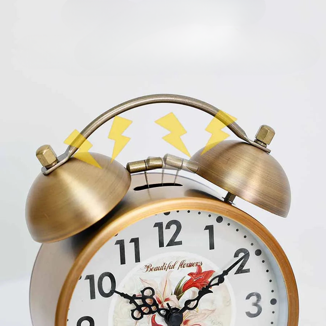 Sveglia vintage a batteria con campanelli