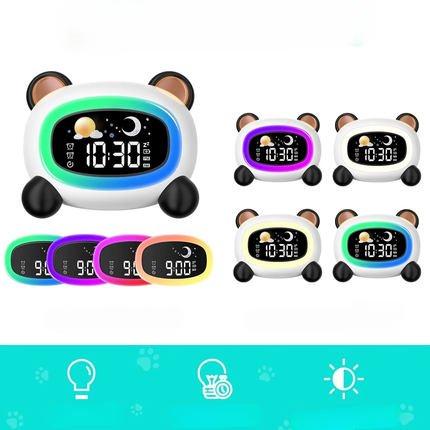 Sveglia per bambini design panda luminoso