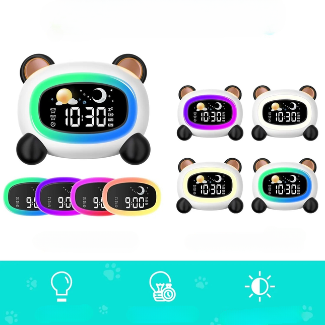Sveglia per bambini design panda luminoso