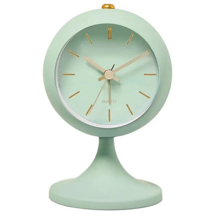 Sveglia vintage bianca con piedistallo