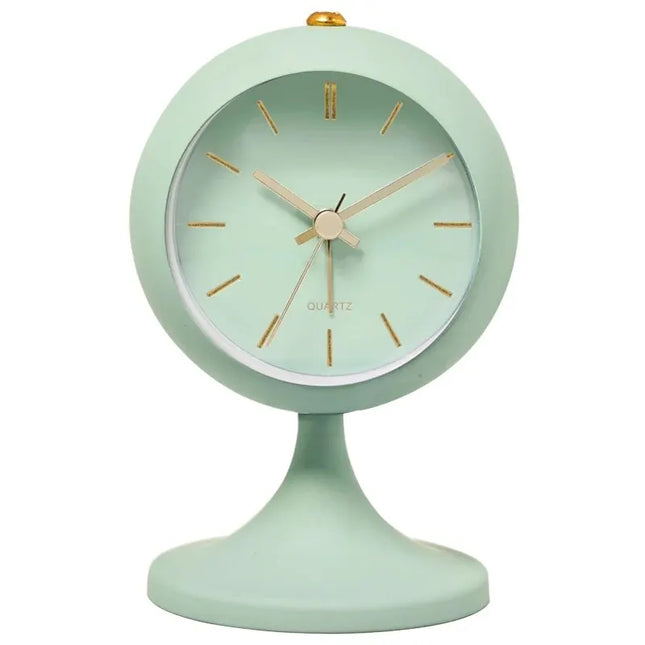 Sveglia vintage bianca con piedistallo