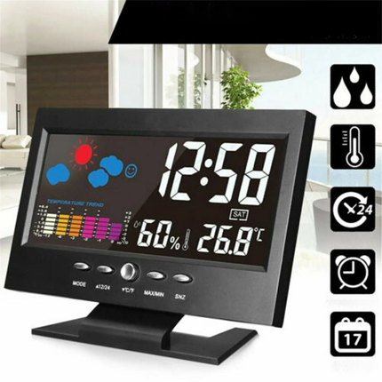 Sveglia digitale con calendario e temperatura