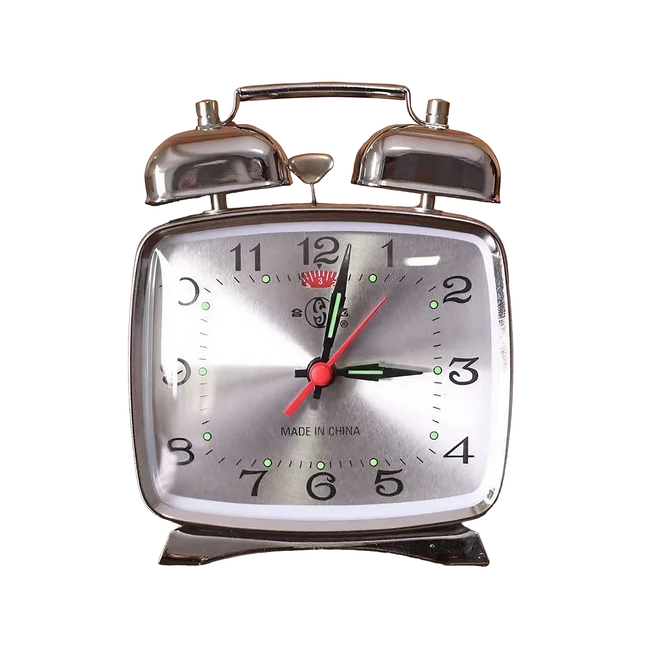 Sveglia meccanica quadrata stile retrò