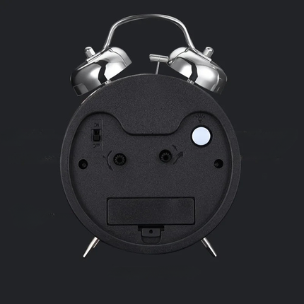 Sveglia vintage in metallo con campanelli