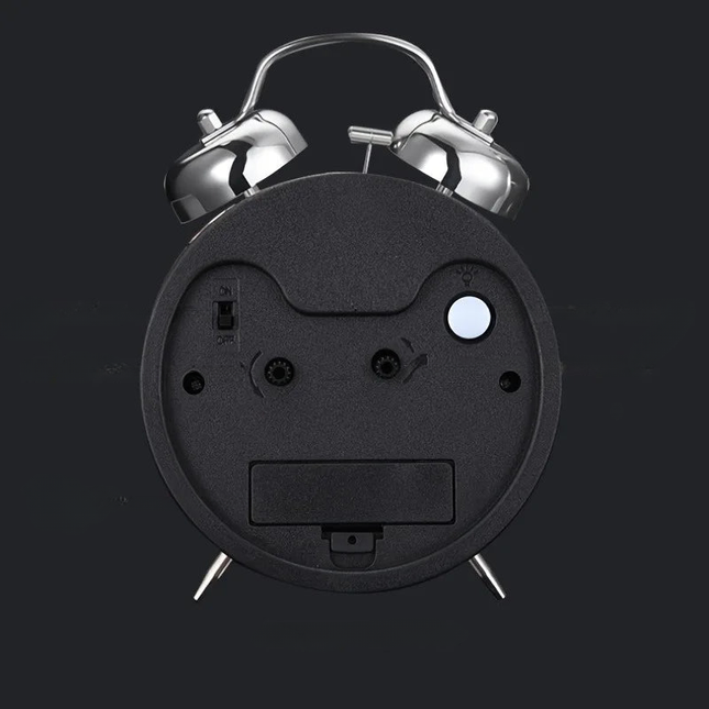 Sveglia vintage in metallo con campanelli