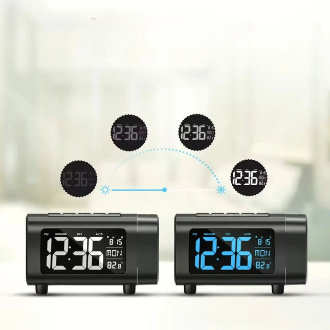 Radiosveglia con proiettore ora a soffitto