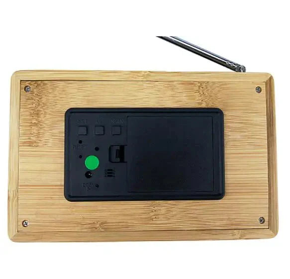 Radiosveglia FM digitale in legno