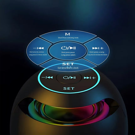 Radiosveglia Bluetooth con luce notturna RGB