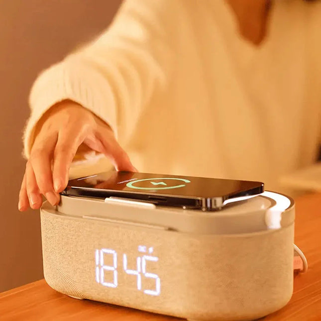 Radiosveglia con luce e ricarica wireless