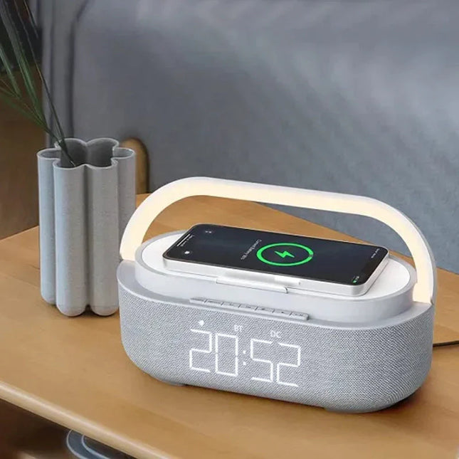 Radiosveglia con luce e ricarica wireless