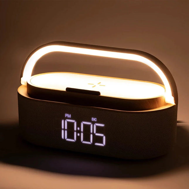 Radiosveglia con luce e ricarica wireless