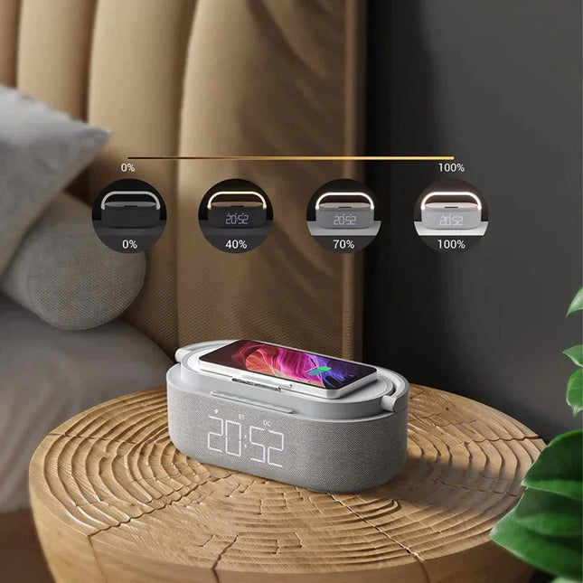 Radiosveglia con luce e ricarica wireless