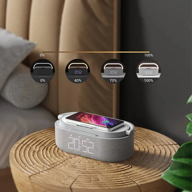 Radiosveglia con luce e ricarica wireless