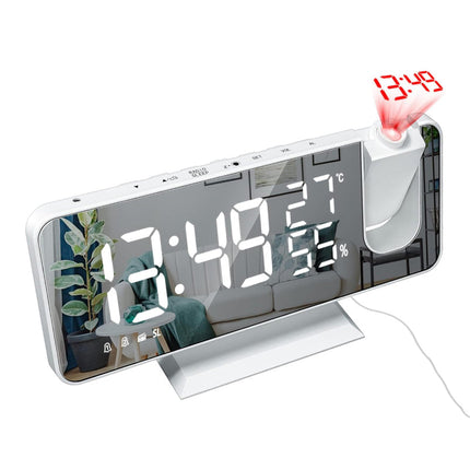 Radiosveglia con proiettore bianca design