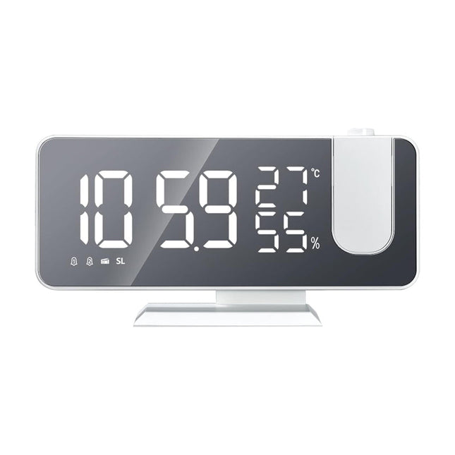 Radiosveglia con proiettore bianca design