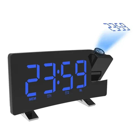 Radiosveglia con proiettore display blu