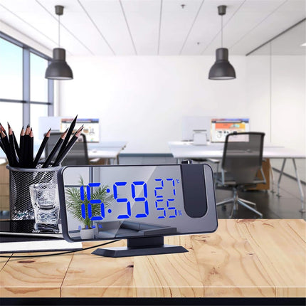 Radiosveglia design con proiettore e schermo