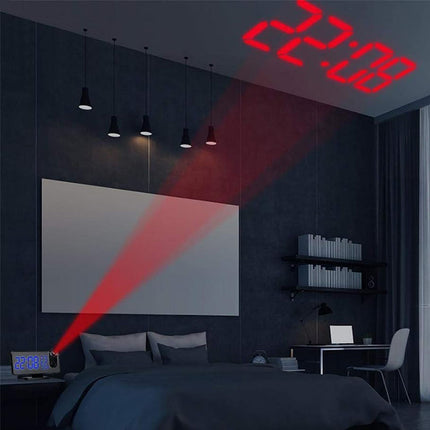 Radiosveglia design con proiettore e schermo