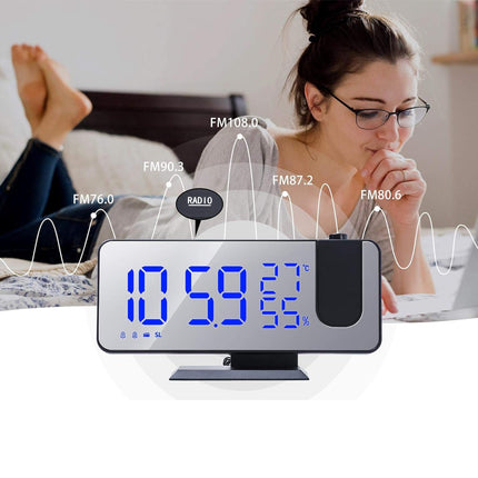 Radiosveglia design con proiettore e schermo