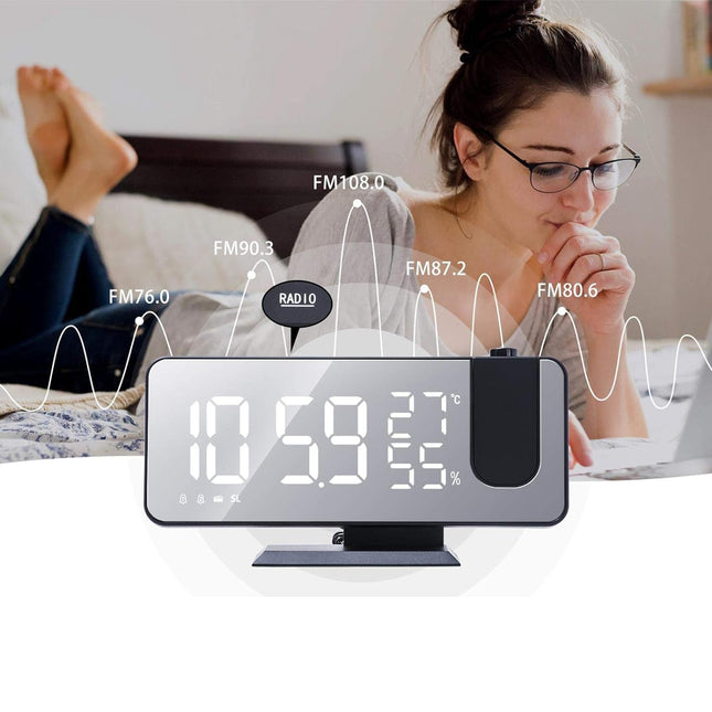 Radiosveglia proiettore con termometro digitale