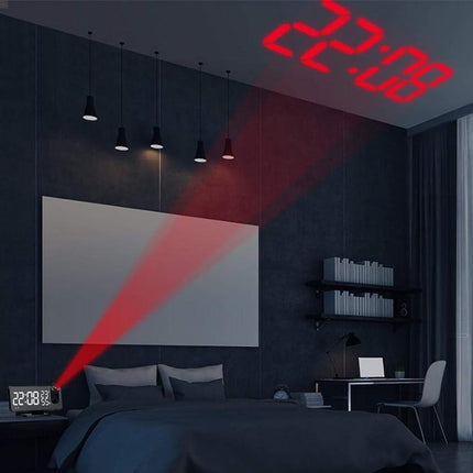 Radiosveglia proiettore con termometro digitale