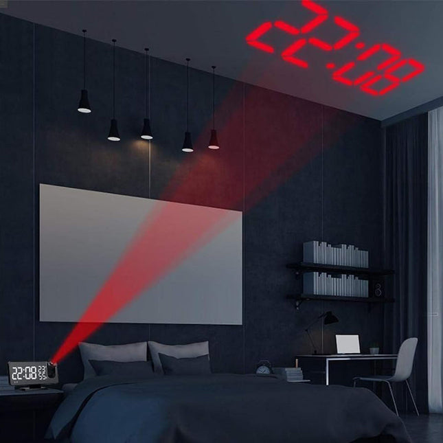 Radiosveglia proiettore con termometro digitale