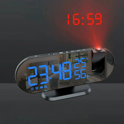 Radiosveglia a specchio con proiettore