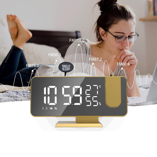 Radiosveglia con proiettore design moderno