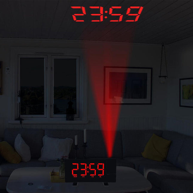 Radiosveglia con proiettore display rosso