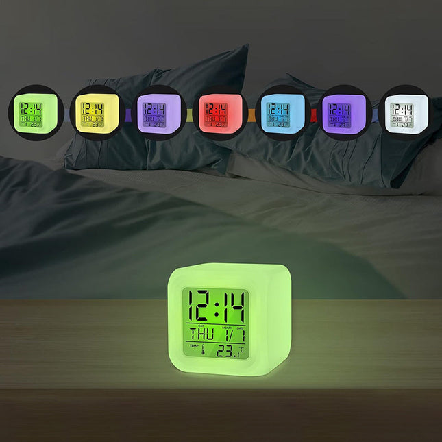 Sveglia digitale a cubo luminosa