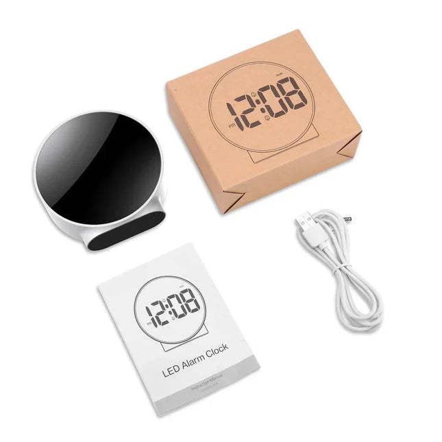 Sveglia digitale rotonda con grandi numeri