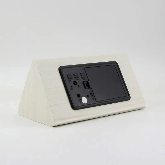 Sveglia digitale di design legno bianco