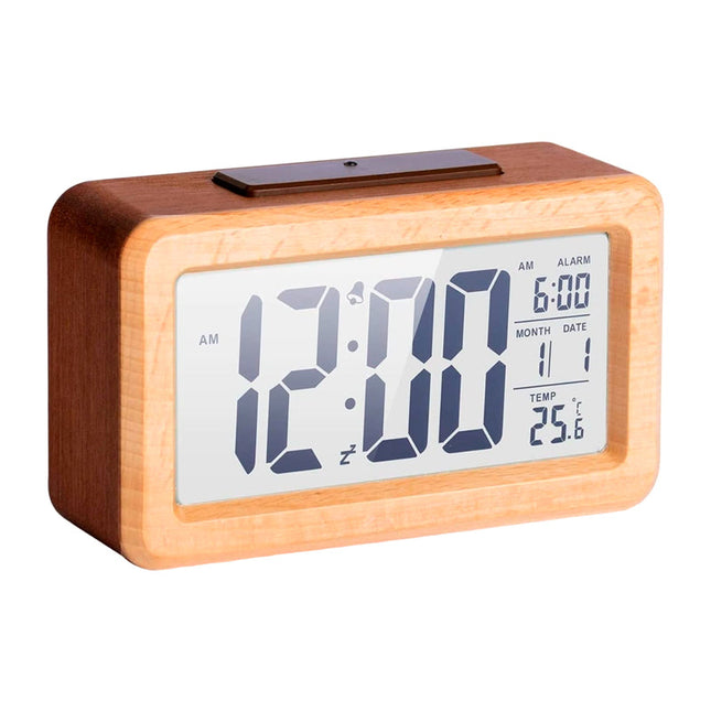 Sveglia digitale in legno da tavolo