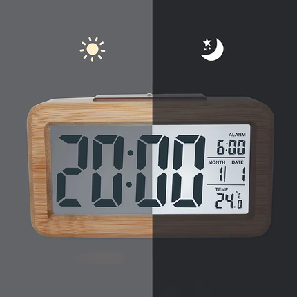 Sveglia digitale in legno da tavolo