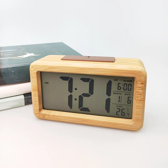 Sveglia digitale in legno da tavolo