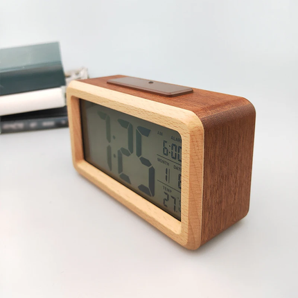 Sveglia digitale in legno da tavolo
