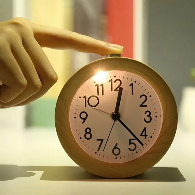 Sveglia da tavolo in legno scuro