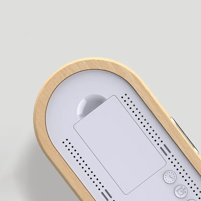 Sveglia digitale LED in legno