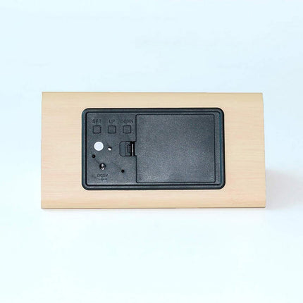 Sveglia digitale design in legno naturale