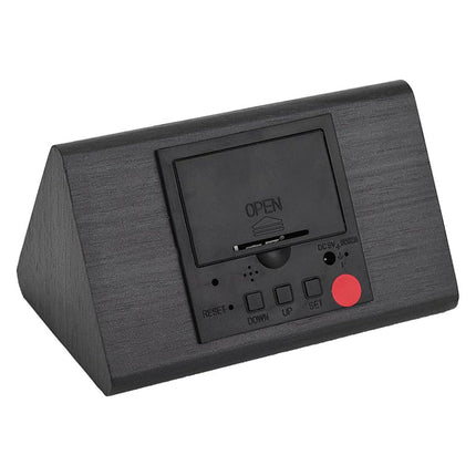 Sveglia digitale in legno nero design