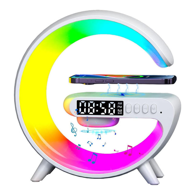 Lampada da comodino con sveglia e ricarica