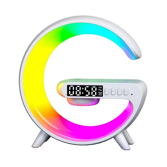 Lampada da comodino con sveglia e ricarica