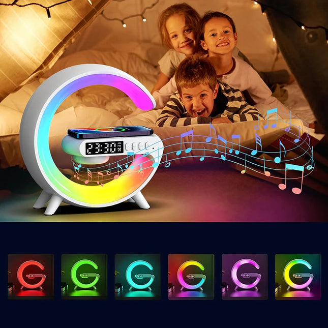 Lampada da comodino con sveglia e ricarica