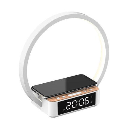 Lampada sveglia con caricatore wireless design