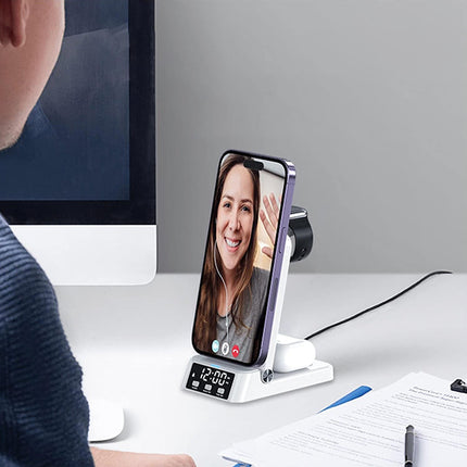 Sveglia caricabatterie wireless per iPhone Samsung